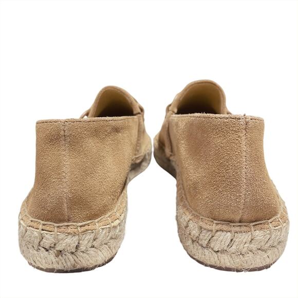 TALBOTS Hadley Chain Suede Platform Espadrille Loafers in Light Toffee Size 6.5 - Picture 5 of 8